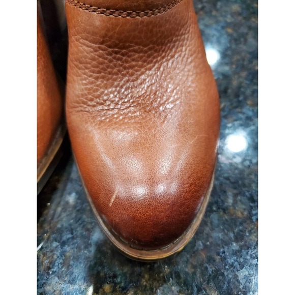 Lucky Brand Women's Ehllen Tan Leather Heeled Ankle Booties Size US 8.5M - Picture 2 of 12